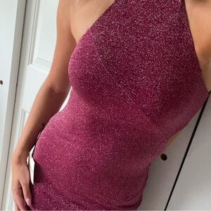 SUPERDOWN Sparkle Halter Dress